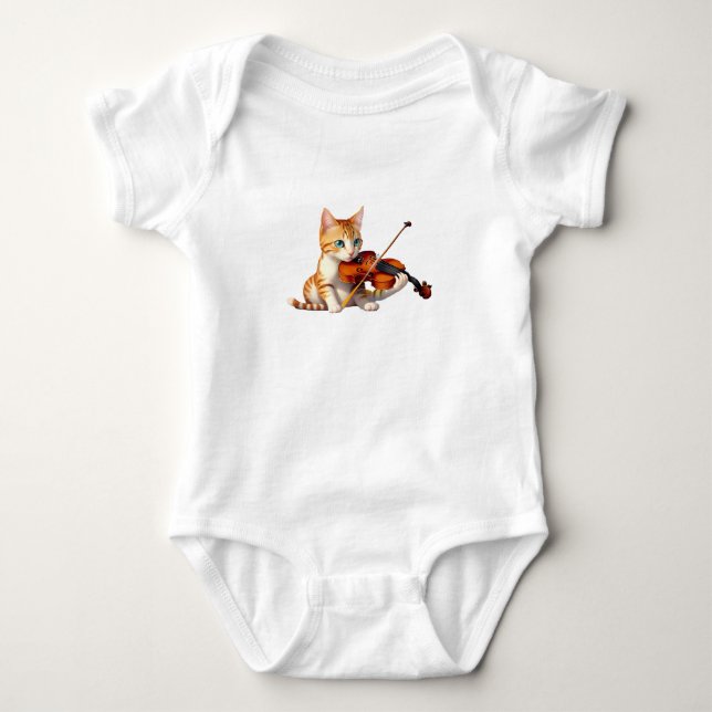 Fidel Kitty Baby Bodysuit (Front)