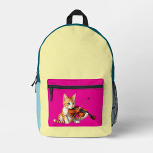 Fidel Kitty Printed Backpack