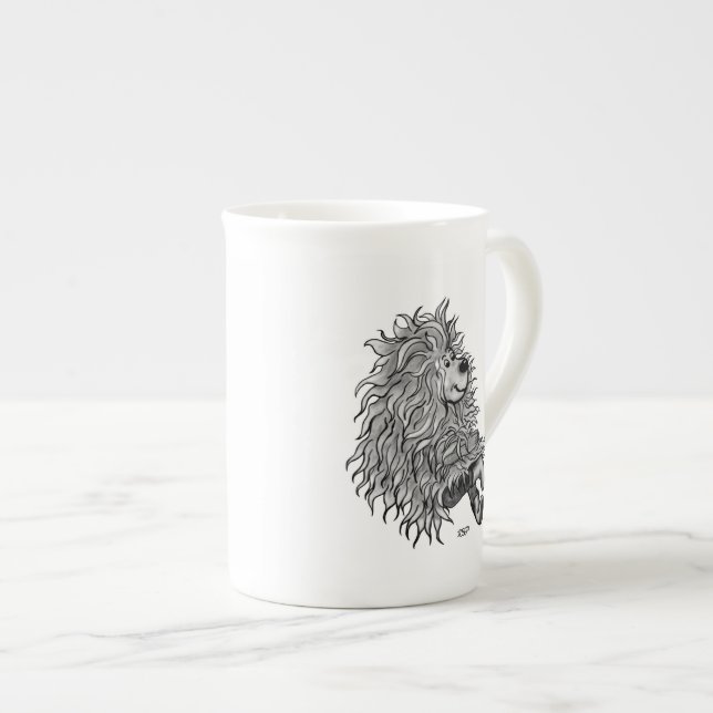 Fidel the little Forest Goblin Bone China Mug (Front Right)