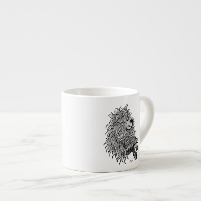 Fidel the little Forest Goblin Espresso Cup (Front Right)