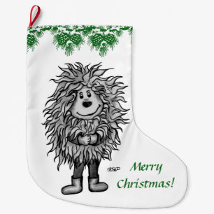 Fidel the little Forest Goblin Large Christmas Stocking