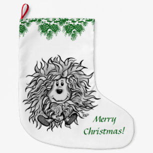 Fidel the little Forest Goblin Large Christmas Stocking