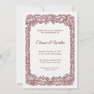Fidelity Garlandry Anniversary Party Invitation