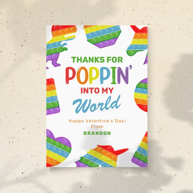 Fidget Poppin Kids Valentines Day Holiday Card (Creator Uploaded)