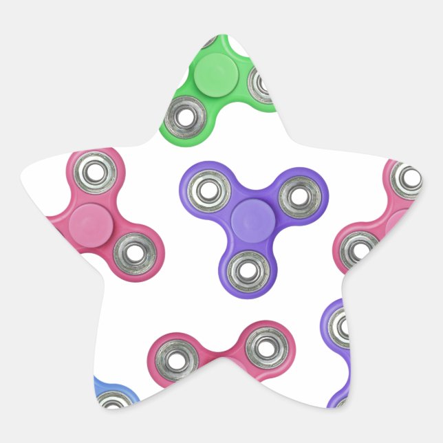 Fidget spinner pattern star sticker (Front)