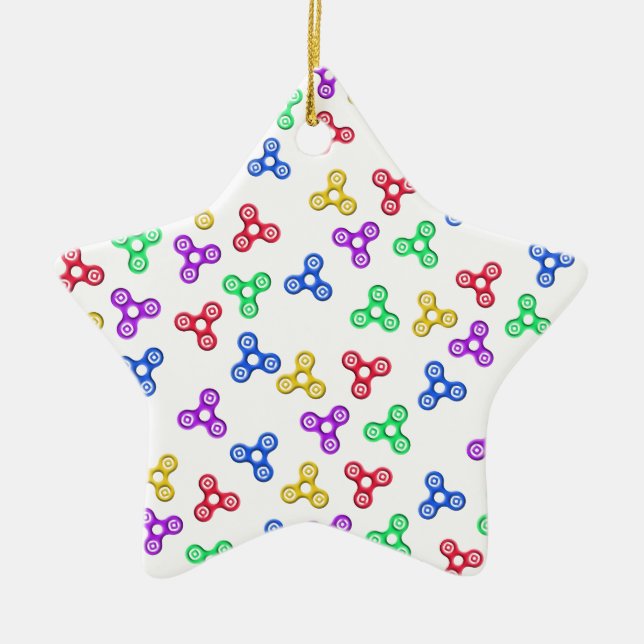 Fidget Spinners Ceramic Ornament (Front)