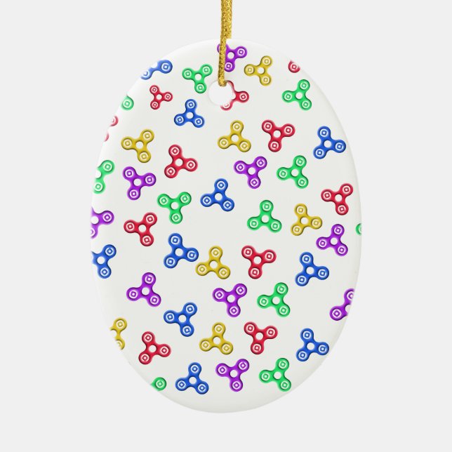 Fidget Spinners Ceramic Tree Decoration (Front)