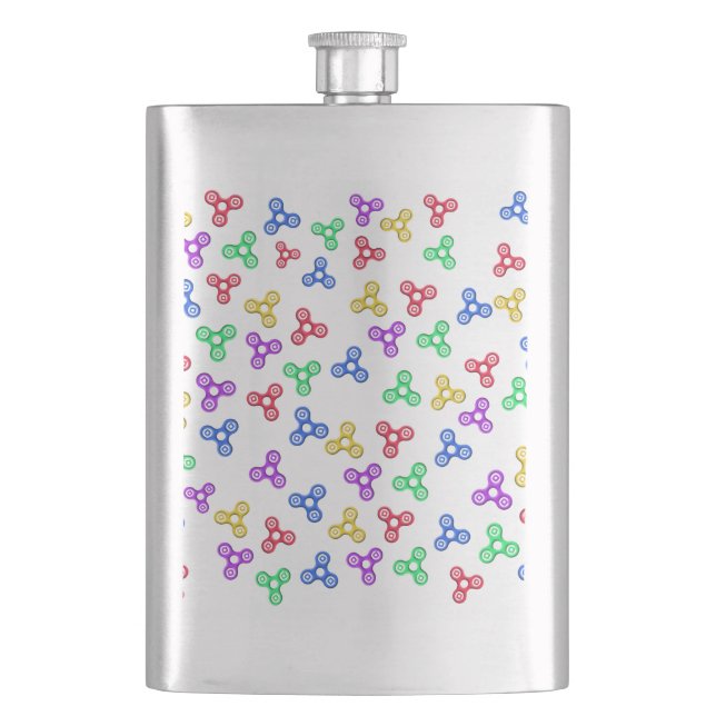 Fidget Spinners Hip Flask (Front)