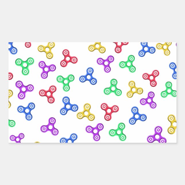 Fidget Spinners Rectangular Sticker (Front)