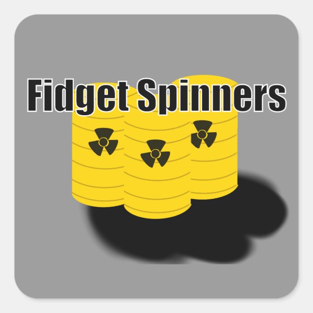 Fidget spinners square sticker (Front)