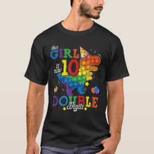 Fidget Toy Girl Now 10 Double Digits It's My 10Th T-Shirt