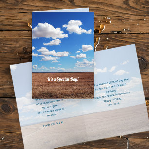 Field and Sky Birthday Scripture Days of Man Card