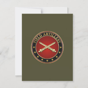 Field Artillery Branch Insignia Postcard