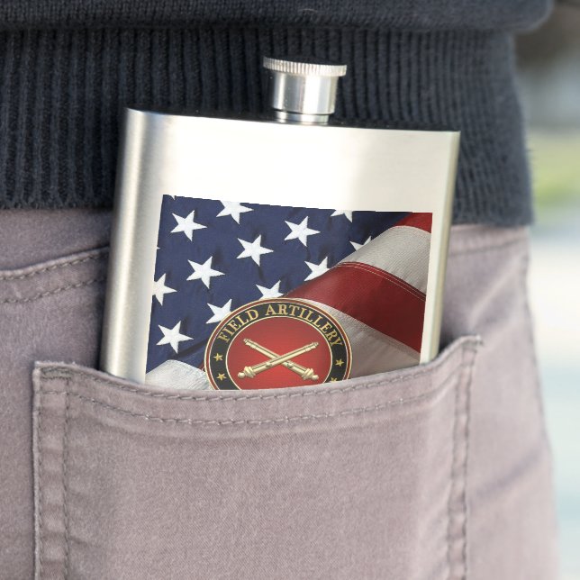 Field Artillery Branch Insignia Special Edition Hip Flask (In Situ)