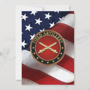 Field Artillery Branch Insignia Special Edition Magnetic Invitation