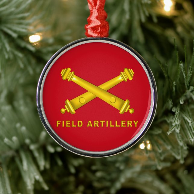 FIELD ARTILLERY Christmas Metal Ornament (Tree)