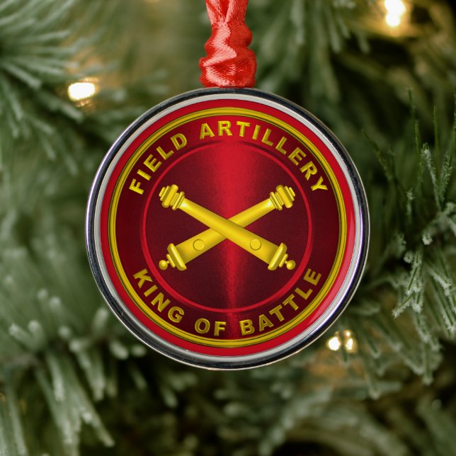 FIELD ARTILLERY Veteran Christmas Metal Ornament (Tree)
