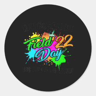 Field Day 2022 Kindergarten Let The Games Begin Ki Classic Round Sticker