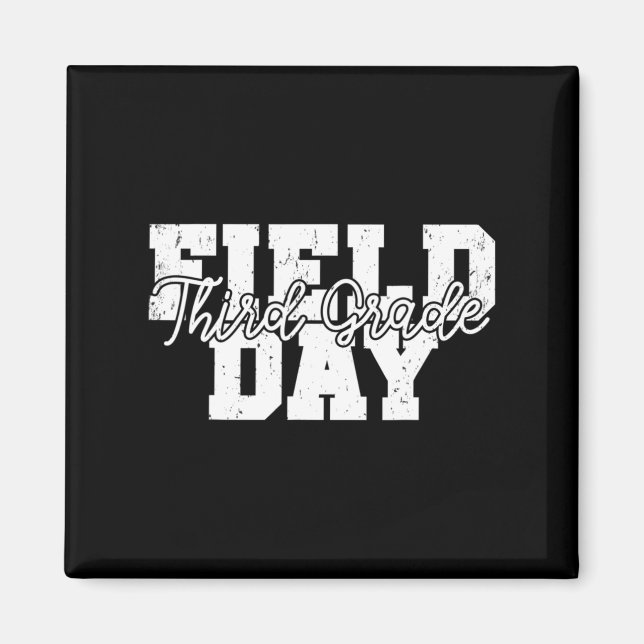 Field Day 2022 Third Grade school teacher kids Yel Magnet (Front)
