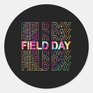 Field Day 2022 Tie Dye Fun TEACHER Students 81 Classic Round Sticker