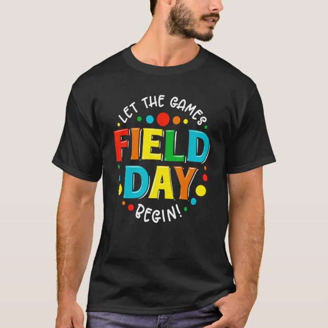 Field Day 2023 Let The Games Begin Kids Boys Girls T-Shirt (Front)