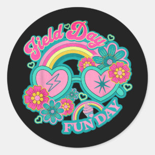 Field Day Fun Day For Teachers & Kids Field Da Classic Round Sticker