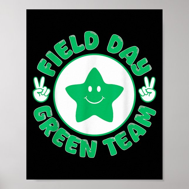 Field Day Fun Day Green Team Fun Team Game Competi Poster (Front)