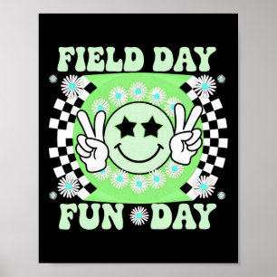 Field Day Fun Day Groovy Teacher Student Boys Girl Poster