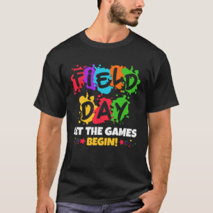 Field Day Fun Day School Rainbow Colour Splash Kid T-Shirt