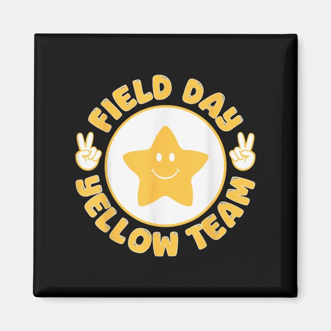 Field Day Fun Day Yellow Team Fun Team Game Compet Magnet (Front)