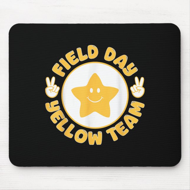 Field Day Fun Day Yellow Team Fun Team Game Compet Mouse Pad (Front)