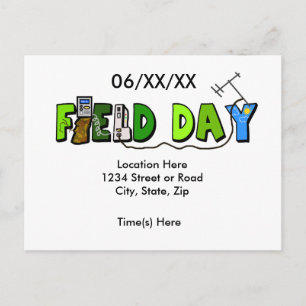 Field Day Graphic Promotional Postcard  Customise!