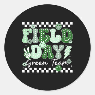 Field Day Green Team Colour Field Trip Team Game C Classic Round Sticker