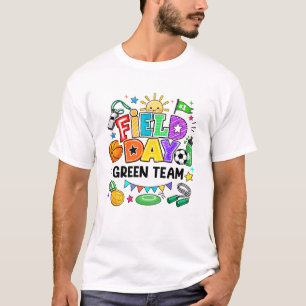 Field Day Green Team Funny For Kids Teacher Field T-Shirt