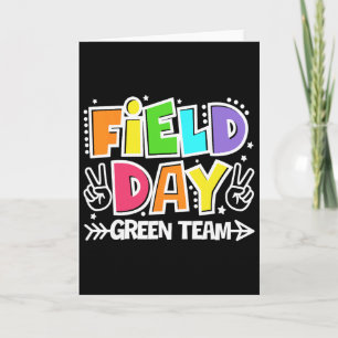 Field Day Green Team Funny For Teacher Kids Field Card