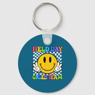 Field day green team funny for teacher kids field key ring