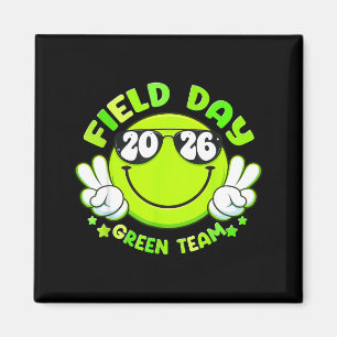 Field Day Green Team Smile Face Funny Matching Magnet