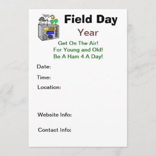 Field Day Ham Radio Invitations - Customise It!