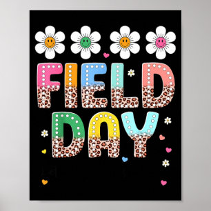 Field Day Let The Game Begin Leopard Floral Women Poster