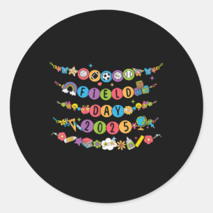 Field Day Let The Games Begin Cute Friendship Brac Classic Round Sticker