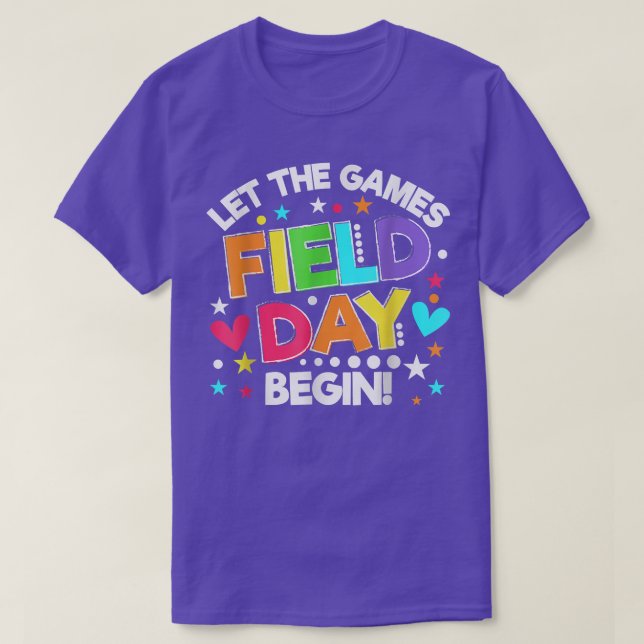 Field Day Let The Games Begin Kids Boys Girls Teac T-Shirt (Design Front)