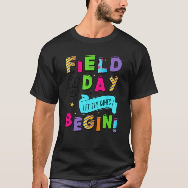 Field Day Let the Games Begin Youth Kids Boys Girl T-Shirt (Front)