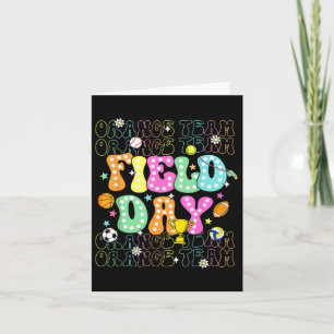 Field Day Orange Team Colour Field Trip Team Game Card
