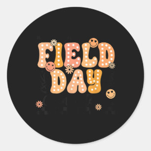 Field Day Orange Team Field Trip Game Competition  Classic Round Sticker
