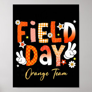 Field Day Orange Team Let The Games Begin Fun Day Poster