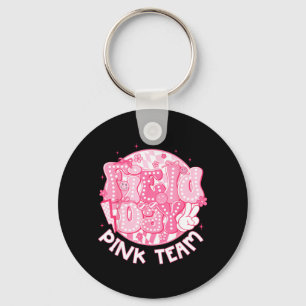Field Day Pink Team Coquette Bow Retro Lightning Key Ring