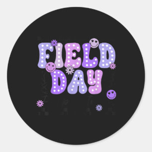 Field Day Purple Team Colour Field Trip Team Game Classic Round Sticker