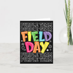 Field Day Purple Team Colour War Camp Team Game Co Card