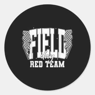 Field Day Red Team Colour War Camp Team Game Compe Classic Round Sticker