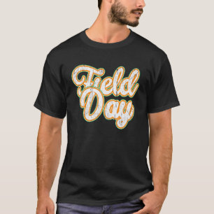 Field Day Retro Orange Field Day Games Adults Teac T-Shirt